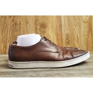 Santoni Durbin Cap Toe Oxford Shoes Men's Size 8 Brown